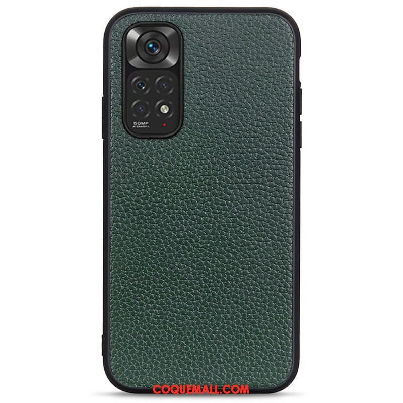 Coque Xiaomi Redmi Note 11 / 11s Cuir Litchi Véritable