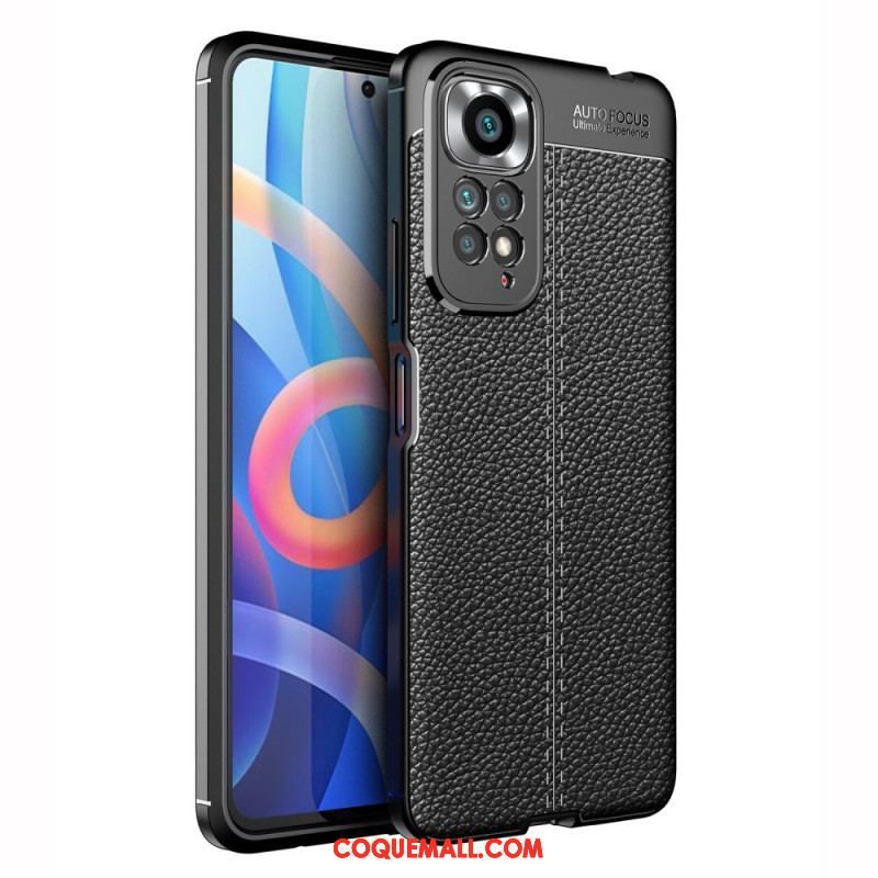 Coque Xiaomi Redmi Note 11 / 11s Effet Cuir Litchi Double Line