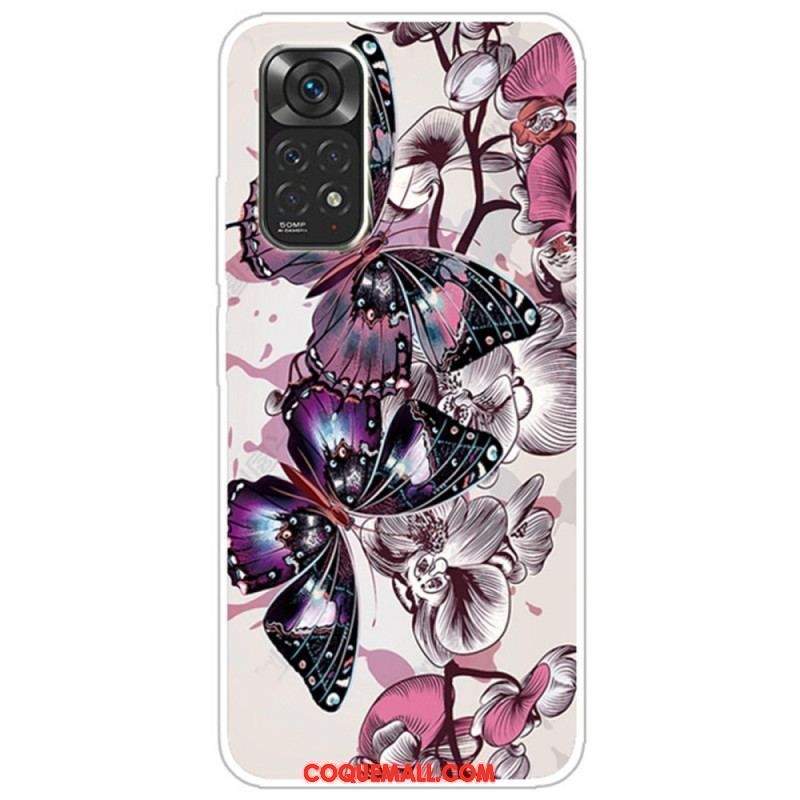 Coque Xiaomi Redmi Note 11 Pro / Note 11 Pro 5G Variation Papillons