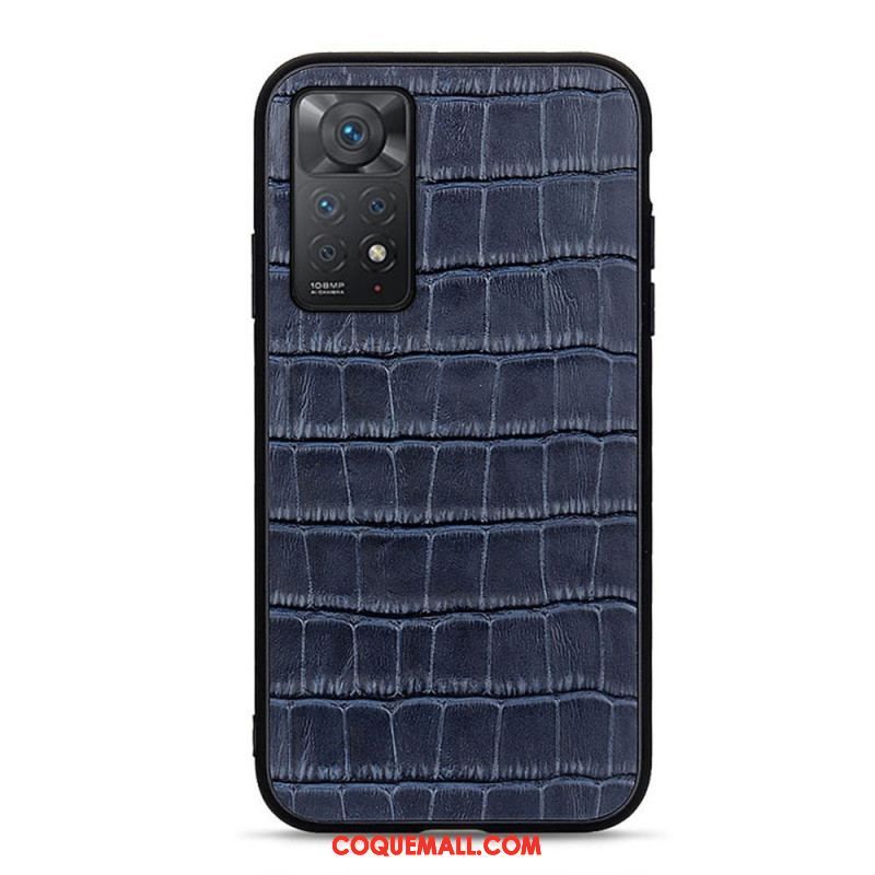 Coque Xiaomi Redmi Note 11 Pro / Note 11 Pro 5G Véritable Cuir Texture Crocodile