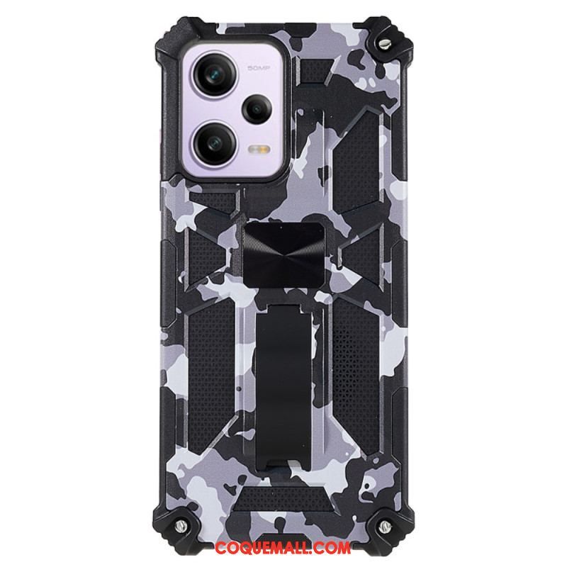 Coque Xiaomi Redmi Note 12/Poco X5 5G Camouflage Support Amovible