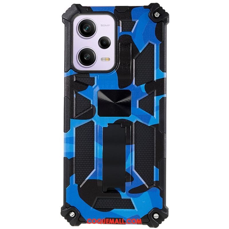 Coque Xiaomi Redmi Note 12/Poco X5 5G Camouflage Support Amovible