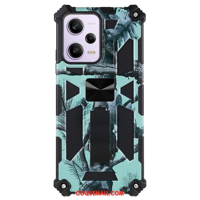 Coque Xiaomi Redmi Note 12/Poco X5 5G Camouflage Support Amovible