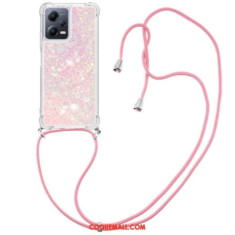 Coque Xiaomi Redmi Note 12/Poco X5 5G  à Cordon Paillettes