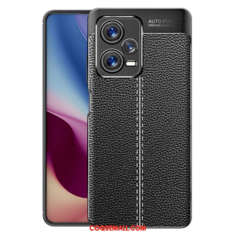 Coque Xiaomi Redmi Note 12 Pro Plus Effet Cuir Litchi Double Line