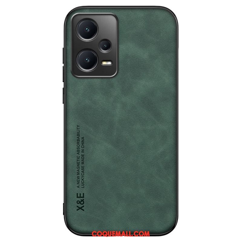 Coque Xiaomi Redmi Note 12 Pro/Poco X5 Pro 5G Cuir Effet Cuir X&E