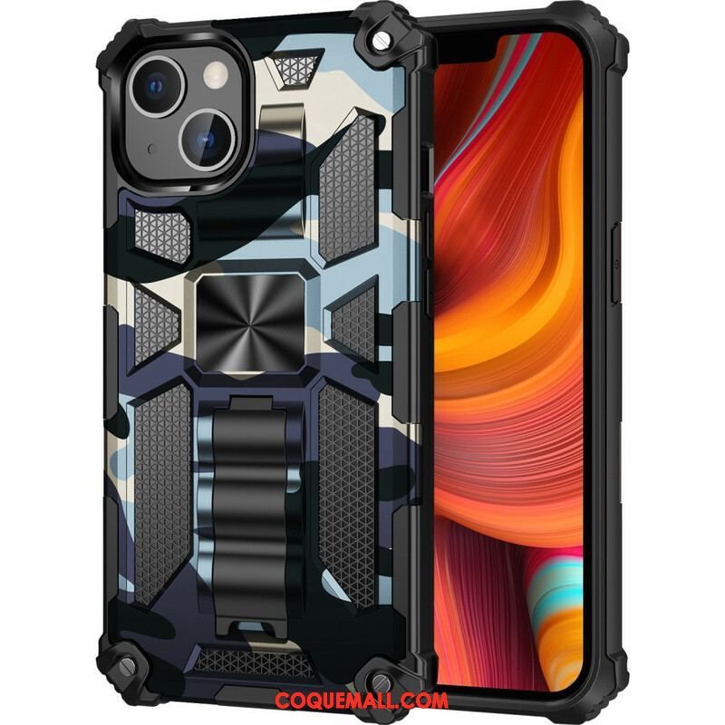 Coque iPhone 13 Mini Camouflage Support Amovible