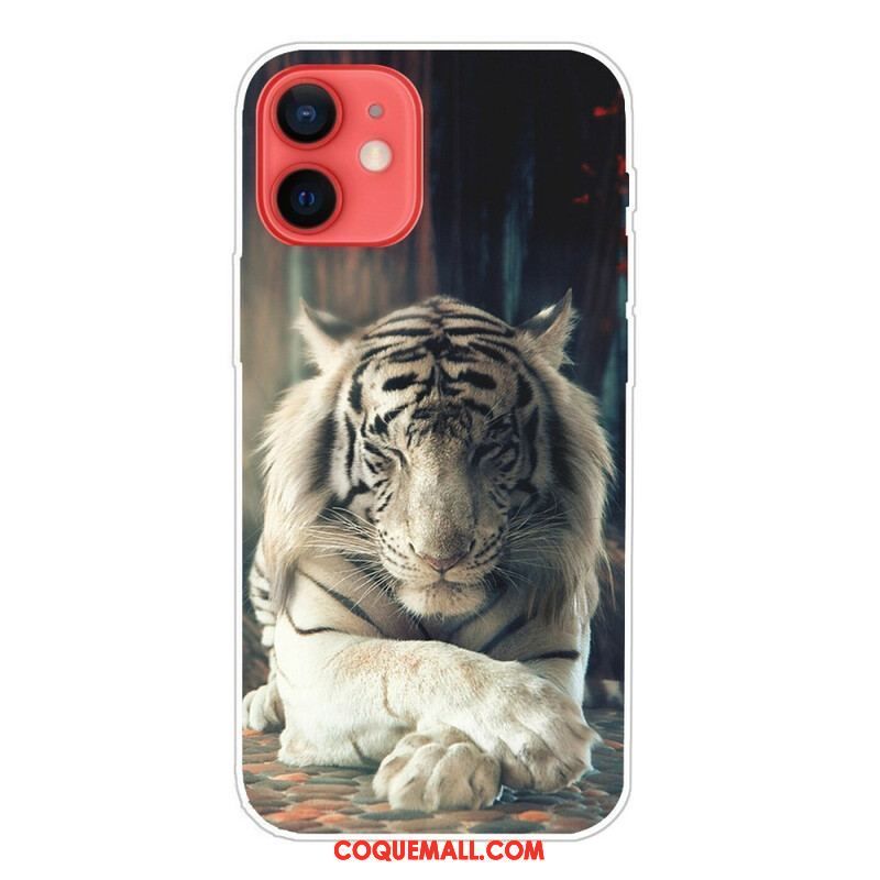 Coque iPhone 13 Mini Flexible Tigre