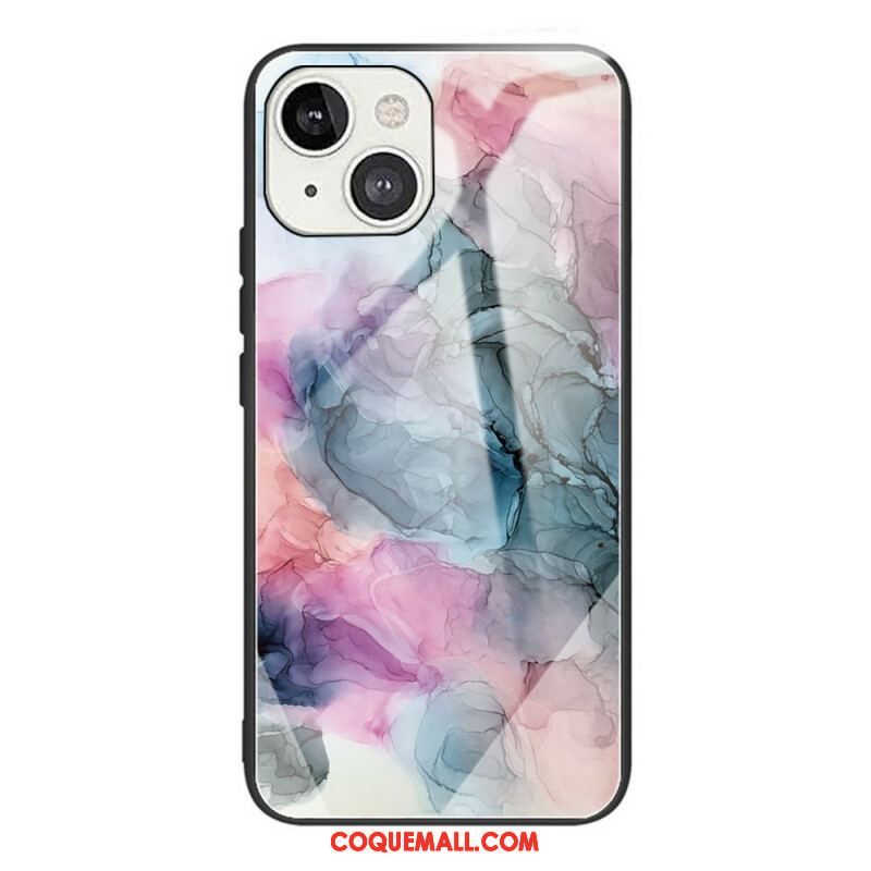 Coque iPhone 13 Mini Verre Trempé Marble