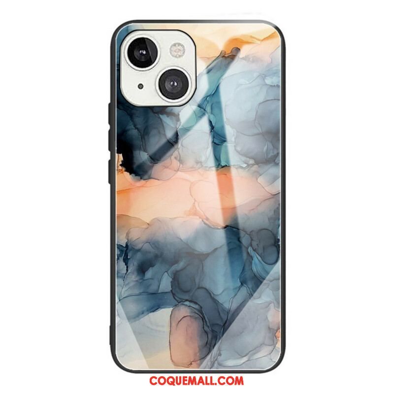 Coque iPhone 13 Mini Verre Trempé Marble