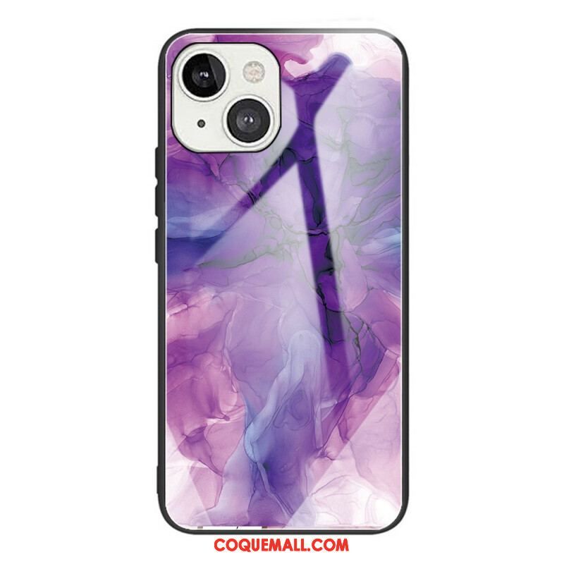 Coque iPhone 13 Mini Verre Trempé Marble