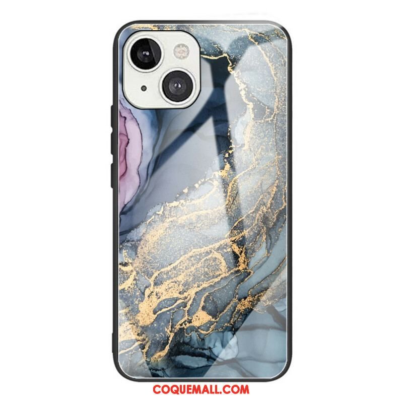 Coque iPhone 13 Mini Verre Trempé Marble