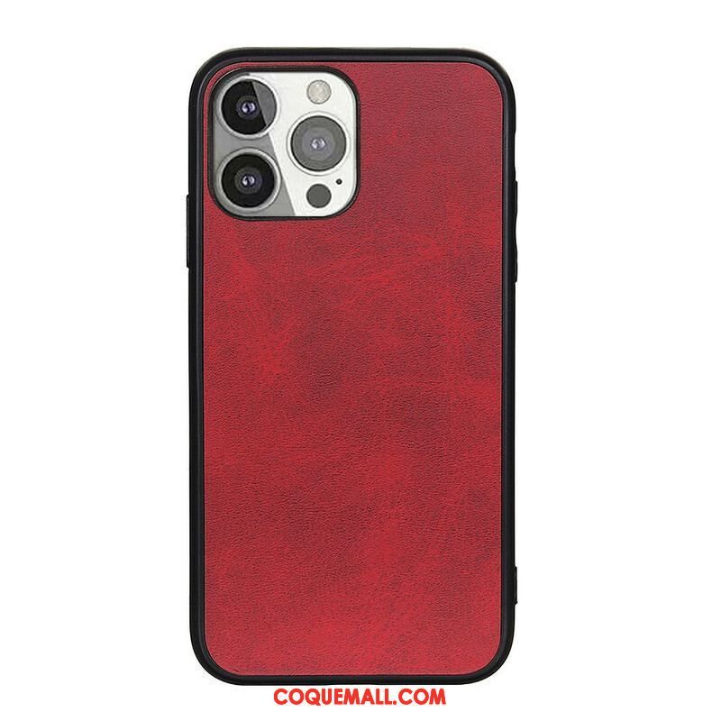 Coque iPhone 13 Pro Effet Cuir Look Raffiné