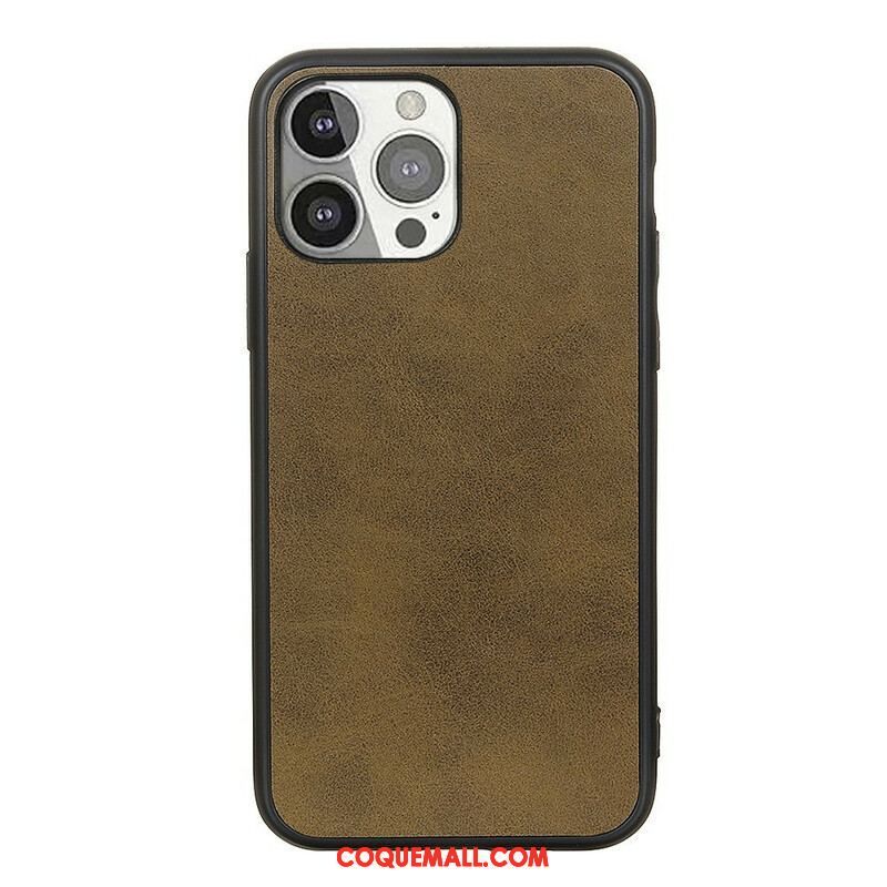 Coque iPhone 13 Pro Effet Cuir Look Raffiné