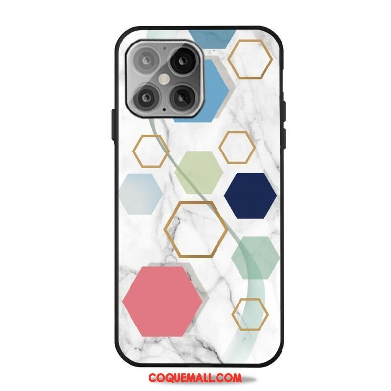 Coque iPhone 13 Pro Géométrie Marbre