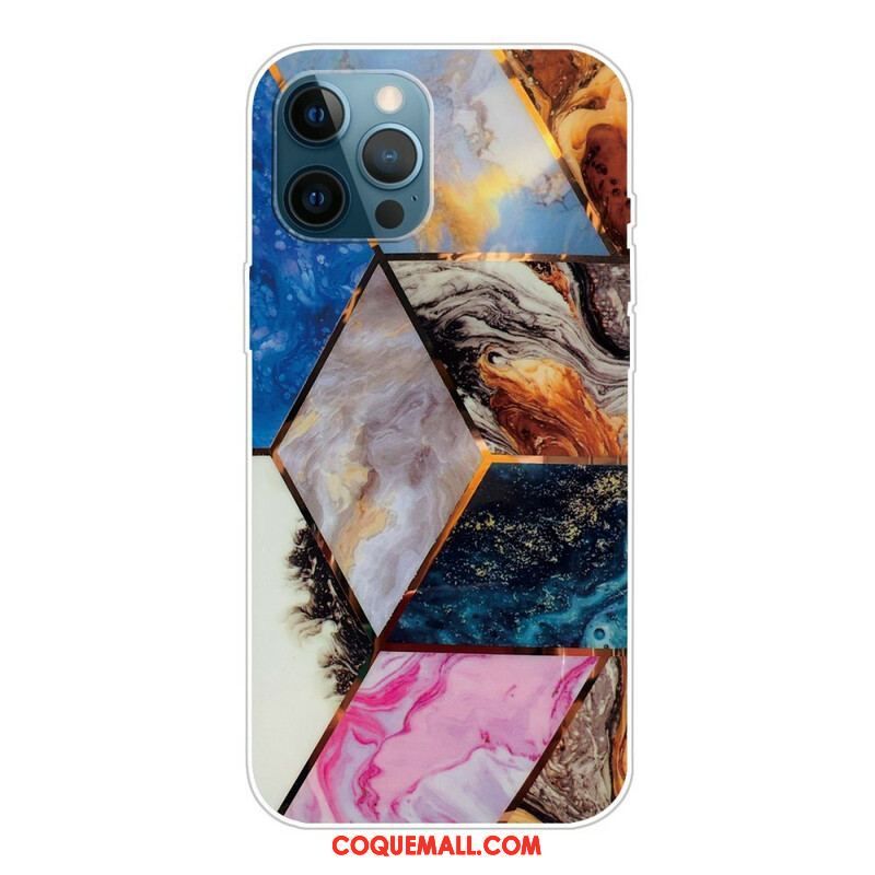 Coque iPhone 13 Pro Marbre Géométrique Variable