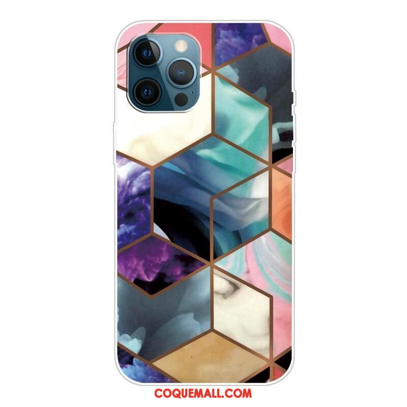 Coque iPhone 13 Pro Marbre Géométrique Variable