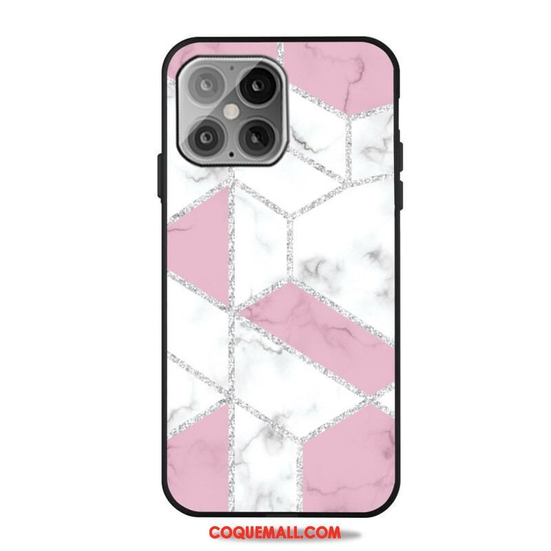 Coque iPhone 13 Pro Marbre Paillettes