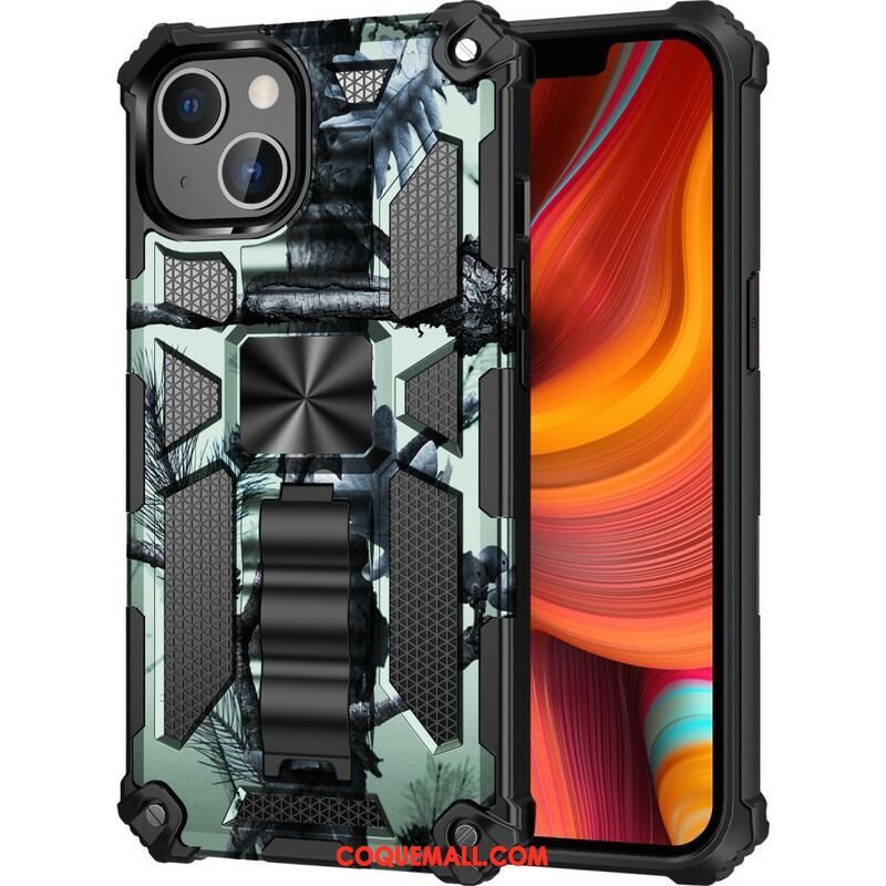 Coque iPhone 13 Pro Max Camouflage Support Amovible