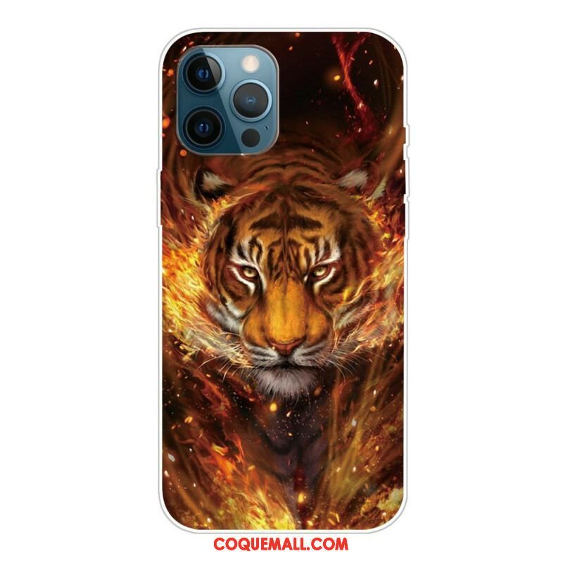 Coque iPhone 13 Pro Max Flexible Tigre