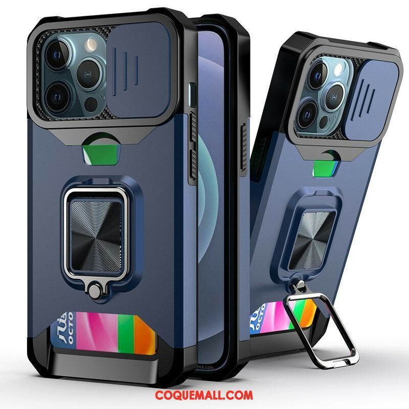 Coque iPhone 13 Pro Multi-Fonctionnelle Protège-Lentilles