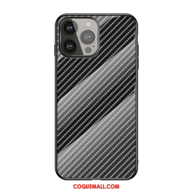 Coque iPhone 13 Pro Verre Trempé Fibre Carbone