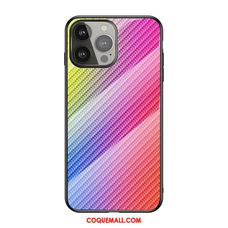 Coque iPhone 13 Pro Verre Trempé Fibre Carbone