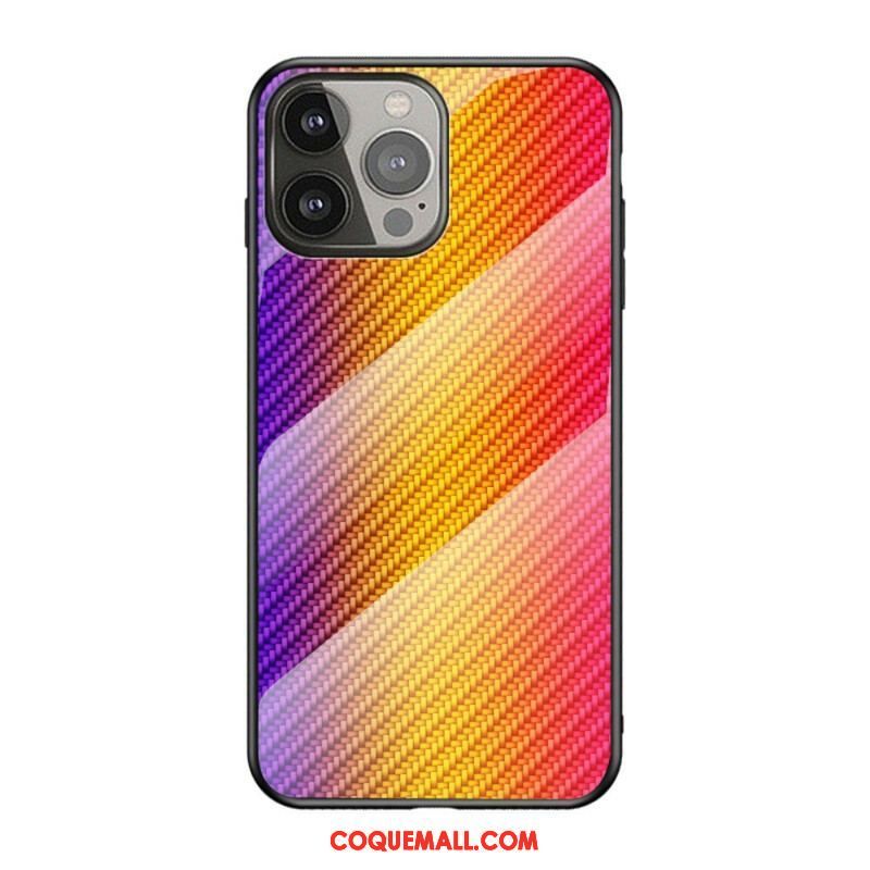 Coque iPhone 13 Pro Verre Trempé Fibre Carbone