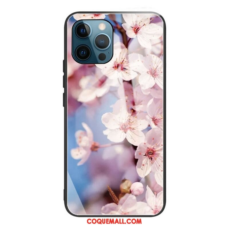 Coque iPhone 13 Pro Verre Trempé Fleurs Réalistes