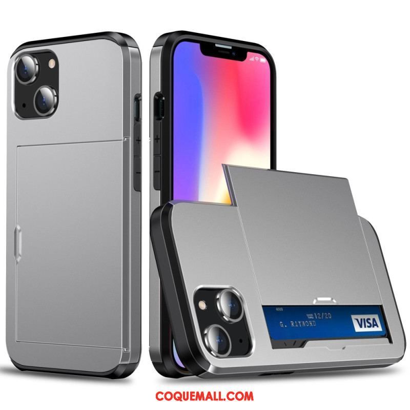 Coque iPhone 14 Deux Porte-Cartes à Glissière