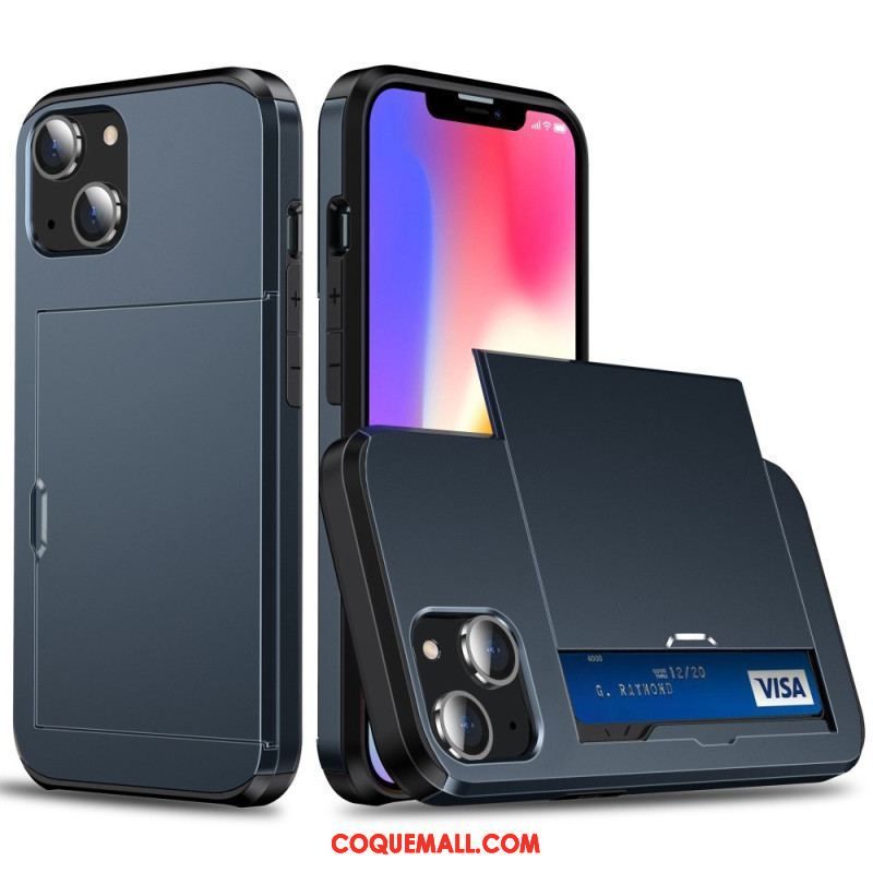 Coque iPhone 14 Deux Porte-Cartes à Glissière