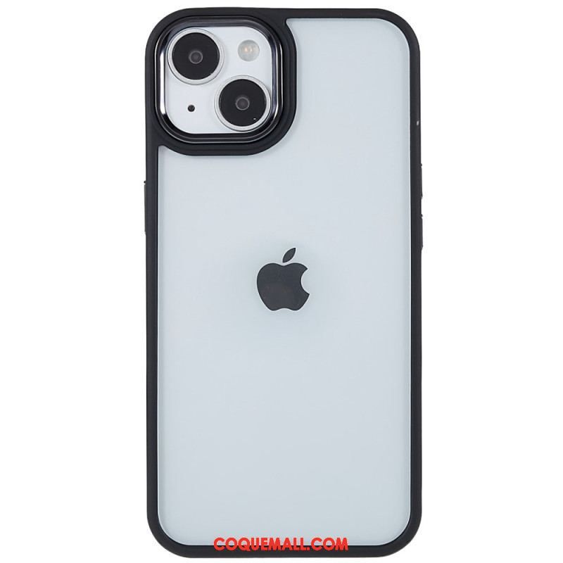 Coque iPhone 14 Plus Acrylique Rebords Silicone