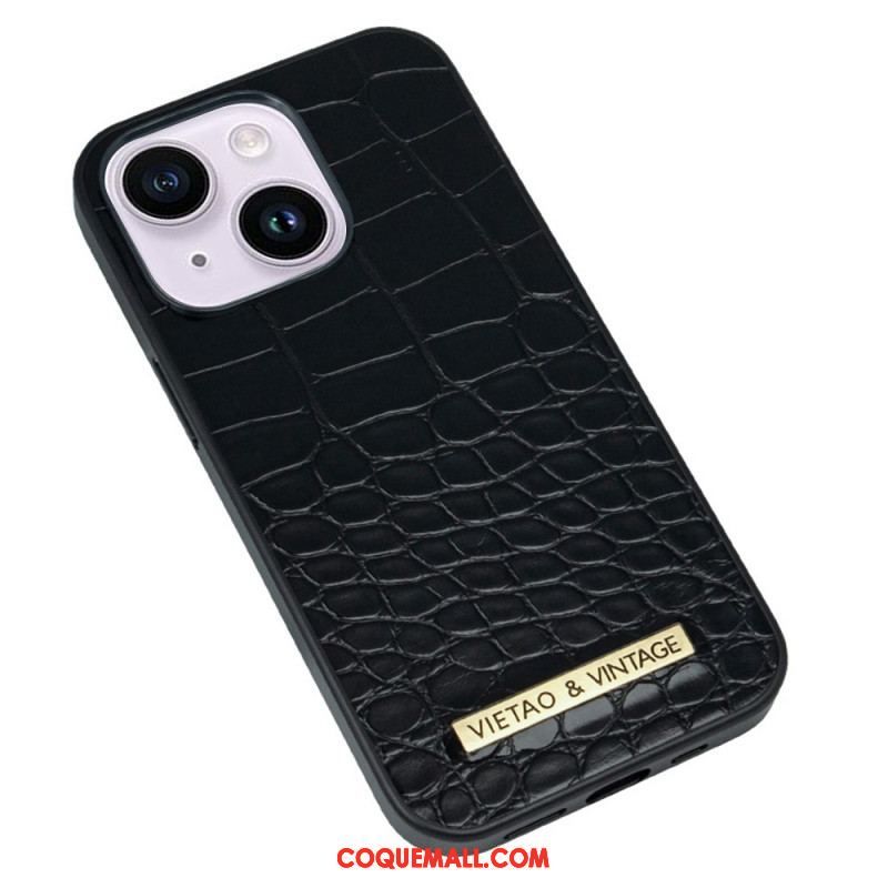 Coque iPhone 14 Plus Effet Peau Crocodile VIETAO