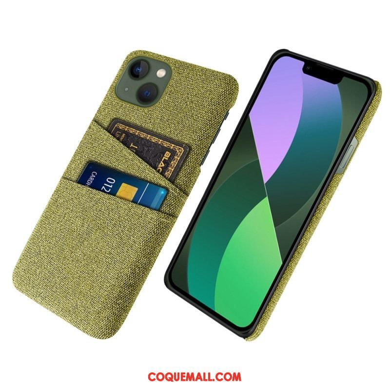 Coque iPhone 14 Plus Porte-Cartes Tissu