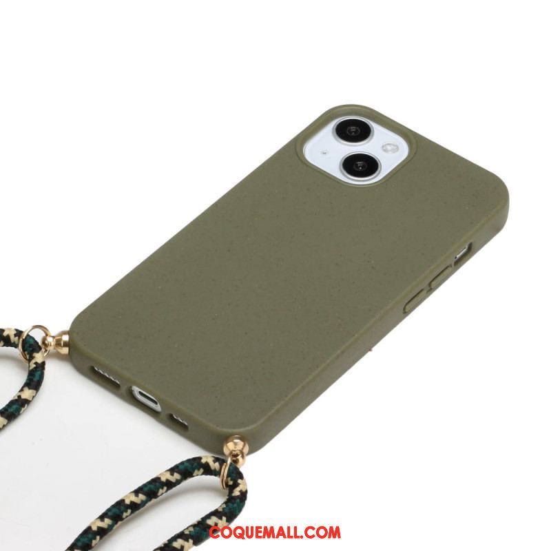 Coque iPhone 14 Plus Silicone avec Cordon Coloré