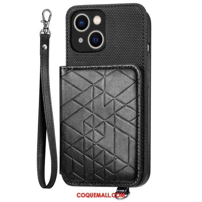 Coque iPhone 14 Plus Simili Cuir Pochette Porte-Cartes