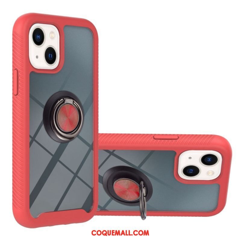 Coque iPhone 14 Plus Transparente avec Anneau-Support