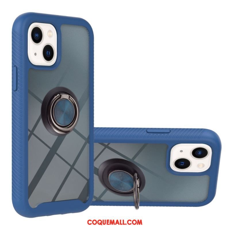 Coque iPhone 14 Plus Transparente avec Anneau-Support