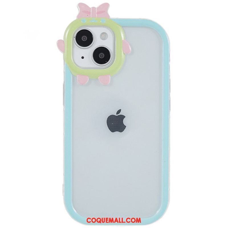 Coque iPhone 14 Plus Transparente et Protection Lentille Amusante