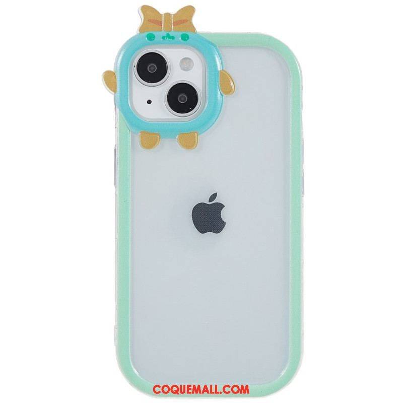 Coque iPhone 14 Plus Transparente et Protection Lentille Amusante