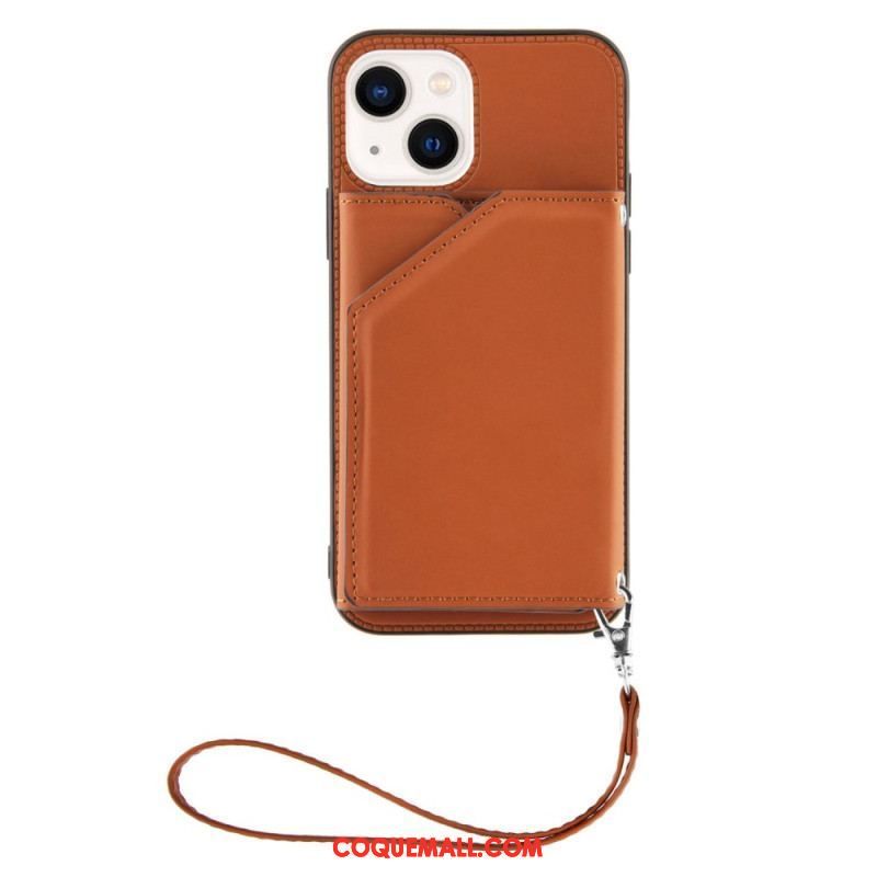 Coque iPhone 14 Porte-Cartes à Lanière