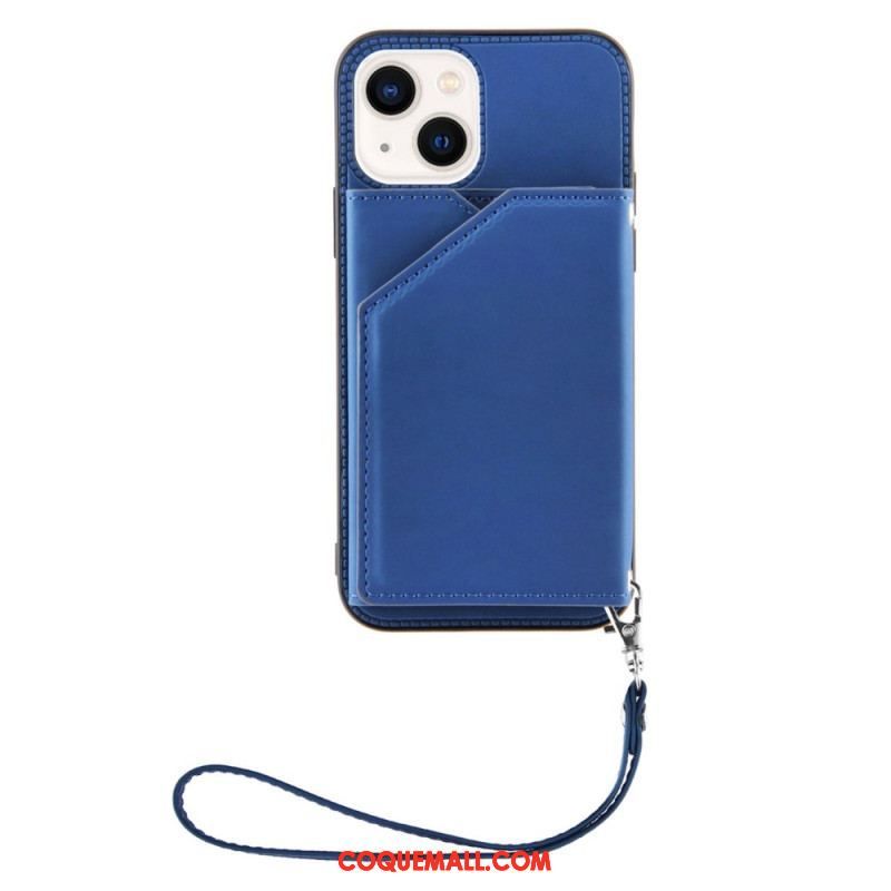 Coque iPhone 14 Porte-Cartes à Lanière