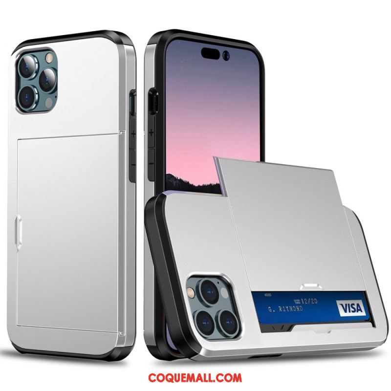 Coque iPhone 14 Pro Max Deux Porte-Cartes à Glissière