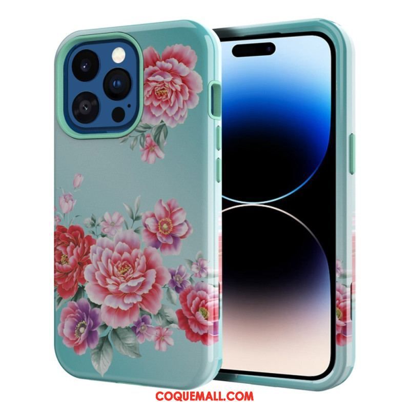 Coque iPhone 14 Pro Max Fleurs Vintage