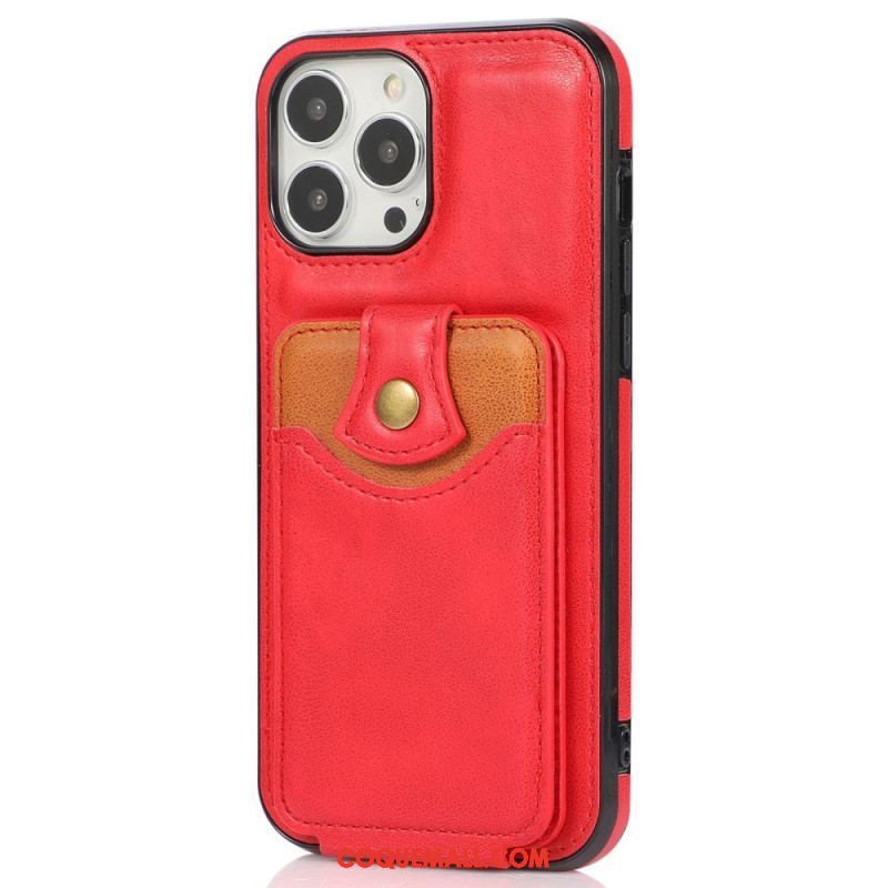 Coque iPhone 14 Pro Max Porte-Cartes Rabattable