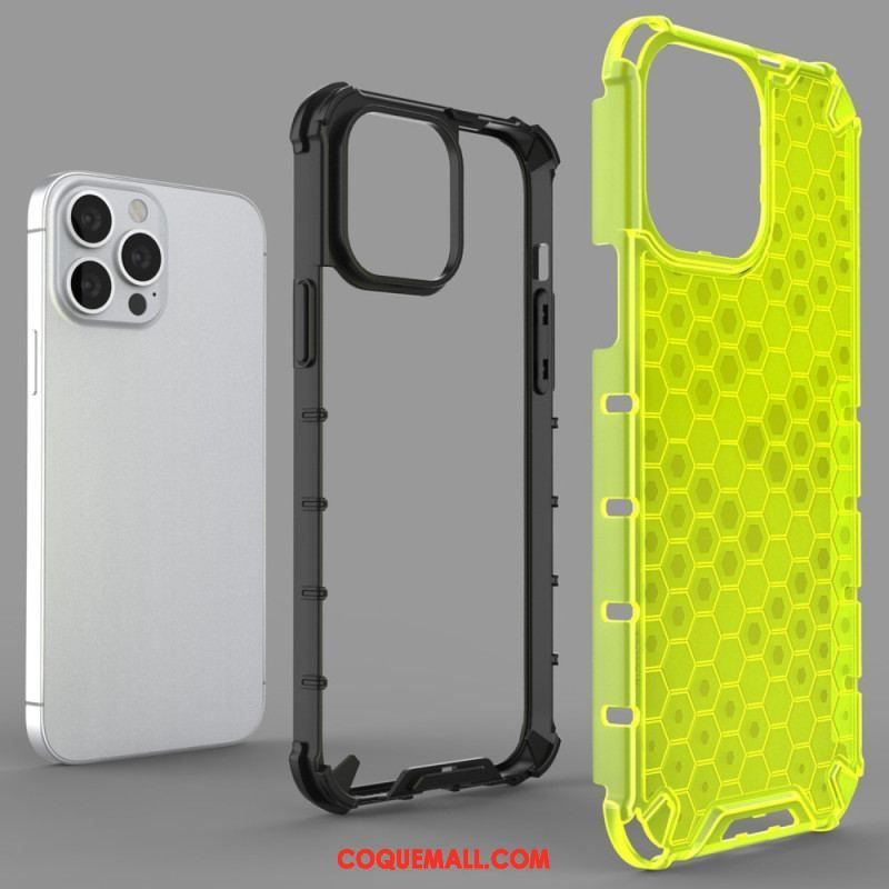 Coque iPhone 14 Pro Max Style Nid d'Abeille