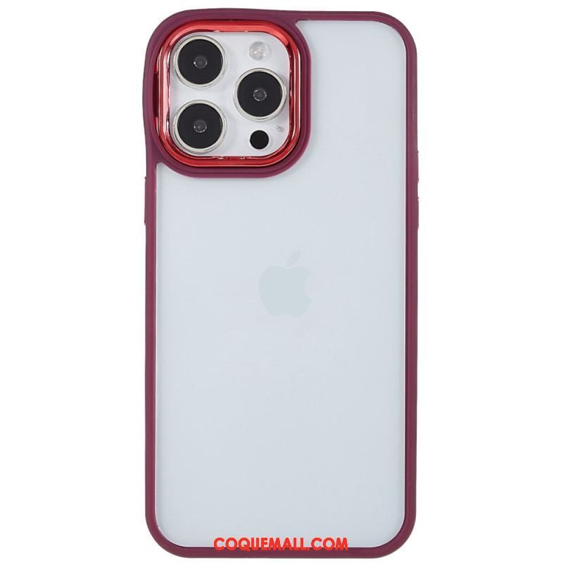 Coque iPhone 14 Pro Max Transparente Rebords Colorés