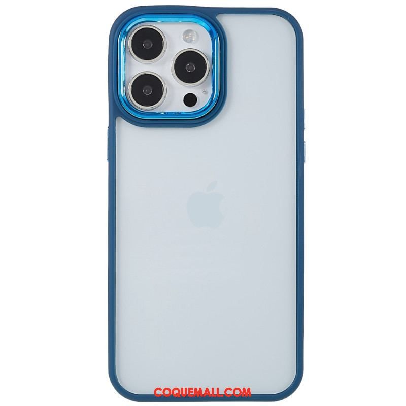 Coque iPhone 14 Pro Max Transparente Rebords Colorés