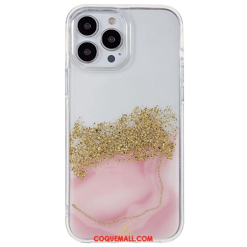 Coque iPhone 14 Pro Paillettes Art