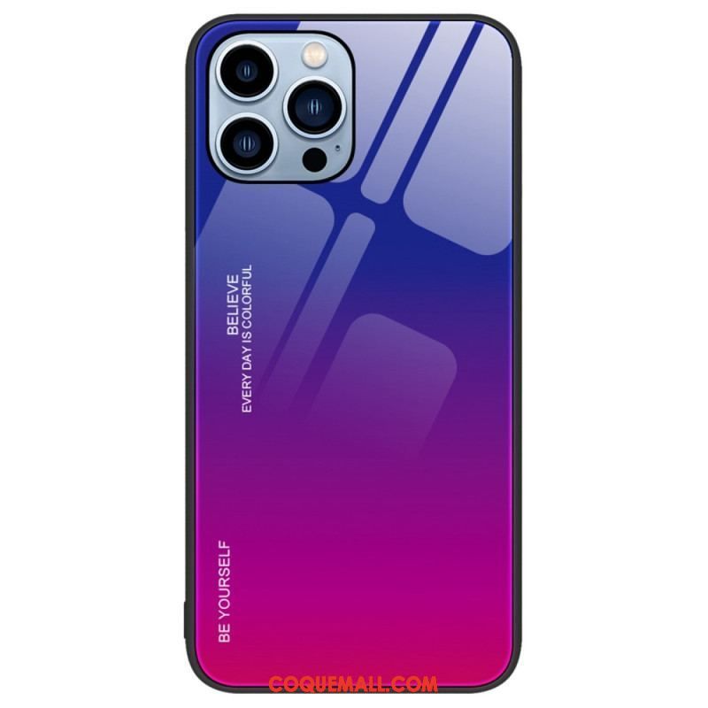 Coque iPhone 14 Pro Verre Trempé Be Yourself